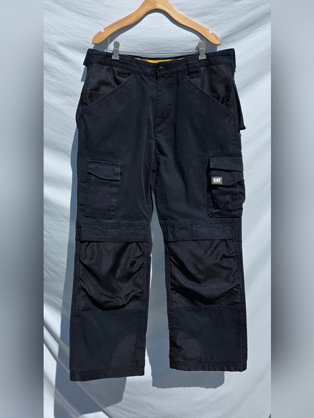 36/30 Caterpillar CAT Men's Black Utility Cargo Work Pants
